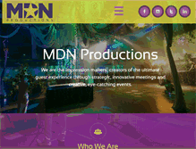 Tablet Screenshot of mdnproductions.com